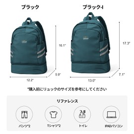 WEFLIER Sports Backpack, Women’s, Men’s, Sports Bag, Waterproof, Daybag, Rucksack with Separate Shoe Compartment, Lightweight, Small, Large Capacity, Wet and Dry Separation, Gym Daypack, peacock blue