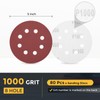 HARFINGTON 80 Pcs 5 Inch Sanding Disc 8 Hole 1000