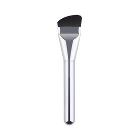 1pc Flat Makeup Brush, Foundation Brush, Facial Mask Brush, Ultra Fine Makeup Brush, Flat Shape, Mini Makeup Brush, Fiber Hair, No Trace Makeup, Skin-friendly Soft Bristle, Portable Makeup Brush