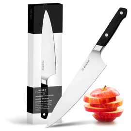 Misen 8" Chef Knife – High Carbon Japanese AUS-10 Stainless Steel – Hybrid German & Japanese Blade – Precision Kitchen Knife for Professionals & Home Cooks – Ultimate Cutting Performance - Black