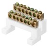 sourcing map 2 Pcs Terminal Ground Bar, 7 Positions Screw