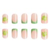 St Patrick's Day Press on Nails Short with Shamrock Design