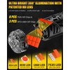 AILEO 3157 Red LED Brake Light Bulbs,2500LM 30W High Power