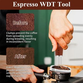 Haptufer 51mm Espresso WDT Tool Powder Distributor Espresso Funnel Dosing Funnel and Screen Set, Espresso Accessories Kit Barista Set, Coffee Needle