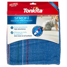 Tonkita | Strofì, Panno per Pavimenti con Cotone Extra Assorbente, Adatto a Tutte le Superfici, 55x50 cm, Straccio per Lavare i Pavimenti - Made In Italy