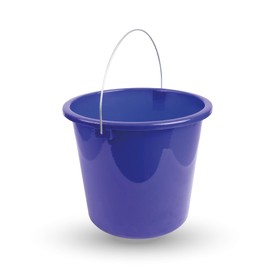 Bucket (1 Piece) Household Bucket, 5 Litres, in Various Colours, Cleaning Bucket Made of Sturdy Plastic, Food-Safe, BPA-Free, Made in EU (Dark Blue)