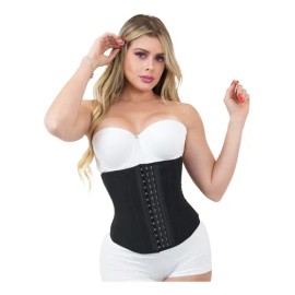Faja Cinturilla 9 Varillas Talle Corto Con Ajuste En Broche Color Negro Talla 3ECH