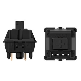 JWICK Black Linear Switches V2, JWK Black Linears 58.5g Full Nylon Housing Thocky 5 Pins Mechanical Keyboard Switches (Linear V2 58.5g 70pcs)