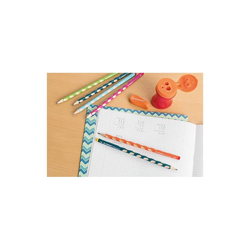 Thin Ergonomic Graphite Pencil - STABILO EASYgraph S - Left-Handed