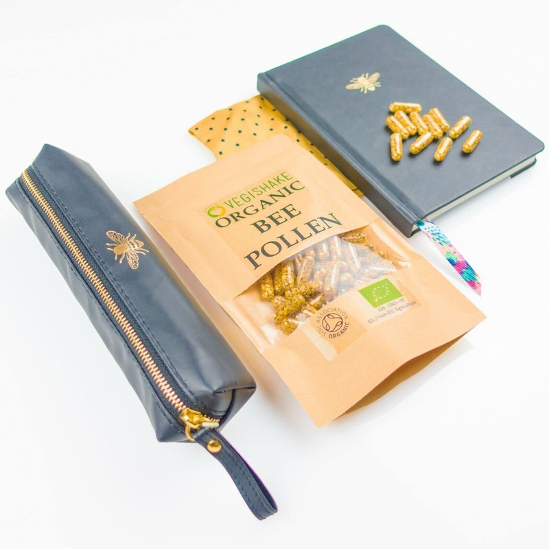Organic Bee Pollen HPMC Capsules 1000mg B-Complex Vitamins B1 B2