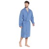 INSIGNIA Mens Plain Woven Lightweight Cotton Poly Dressing Gown Robe