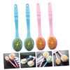 PACKOVE 4pcs Long Handle Scrubber Double Sided Exfoliating Bath Accessories