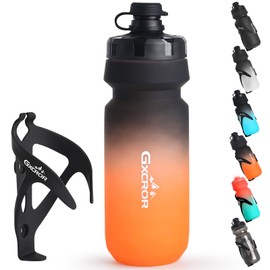 GXCROR Bike Water Bottle Holder with Bottle Combo, Lightweight, Durable & Secure Water Bottle Cage Set, Easy Installation, Fit for Sport Outdoor Cycling, MTB Road
