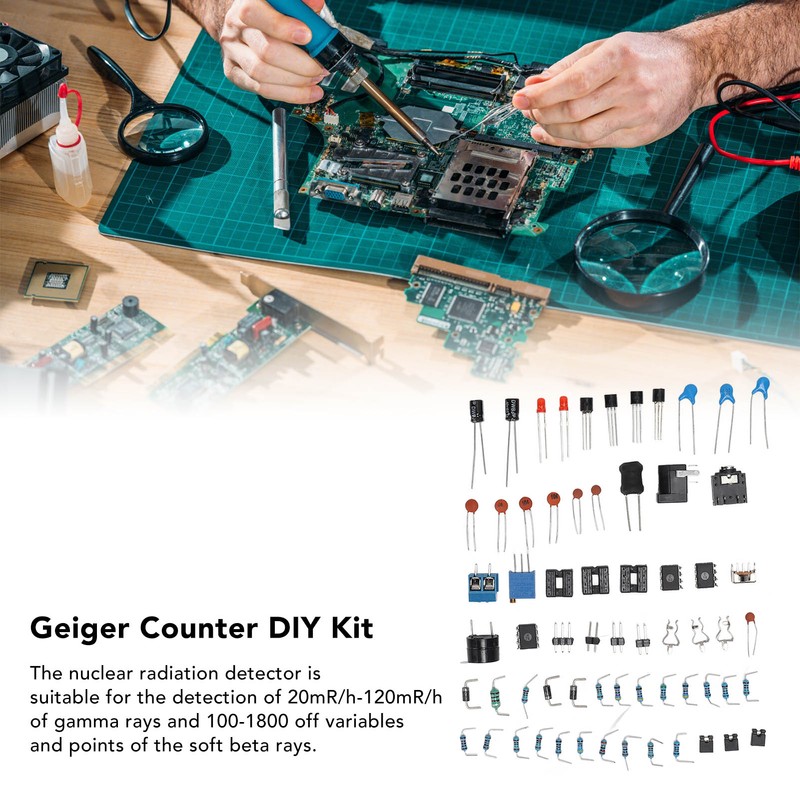 Portable Handle Geiger Counter DIY Kit Bundle Unassembled Unwelded Nuclear