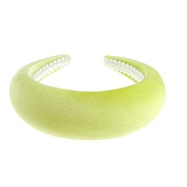 Ladies Girls Velvet Wide Thick Chunky High Headband Alice Band (Flourescent Pink)