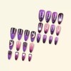 Press on Nails Medium Almond Fake Nails Purple False Nails