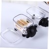 Ciieeo 2pcs Cotton Swab Storage Box Compact Makeup Organizer for