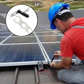 aghoer 2 Piece Key Spanner Set, Tool Wrench, Mounting Tool for Plugs, Solar Wrench, for Solar Panel Cable, System Wire, Connector, Solar Plug