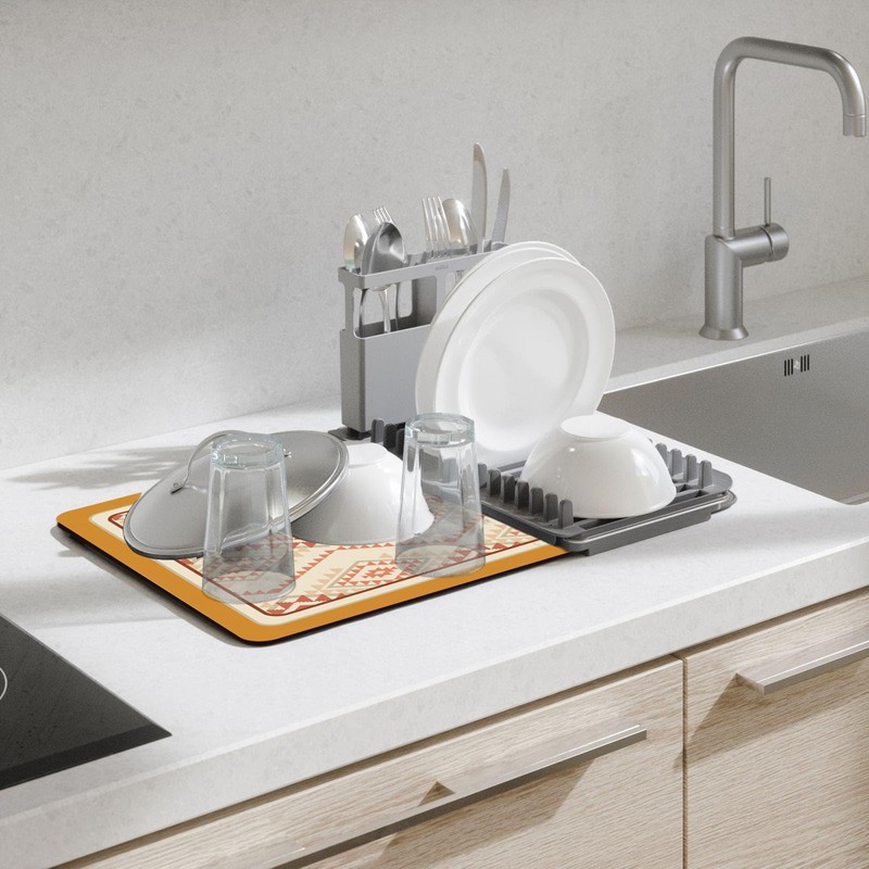 NeuWook Draining Mat, Soft Microfibre Dish Drying Mat for Kitchen