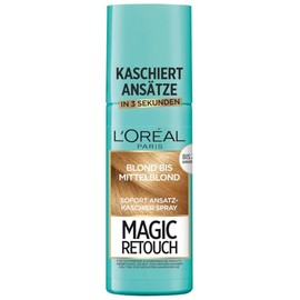 L'Oréal Paris Ansatz-Kaschierspray für stufenlose und natürliche Übergänge, Kaschiert Ansätze bis zur nächsten Haarwäsche, Magic Retouch, Blond bis Mittelblond, 1 x 75 ml