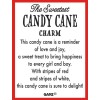 Ganz "The Sweetest CANDY CANE" Glass Charm/Token +Poem Card 1