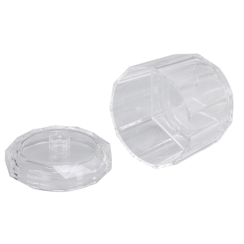 Cotton Swab Holder with Lid Clear Dust Proof Waterproof 3