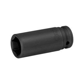 Jetech 22mm Deep Impact Socket Single - 1/2" Drive, 6-Point Metric, Chrome Molybdenum Steel (Cr-Mo) - Extra Long Reach for Large Bolts on Trucks & Equipment