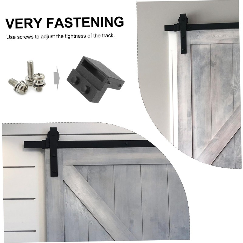 TEHAUX 1Pair Zinc Alloy Barn Door Stopper Sliding Rail Roller
