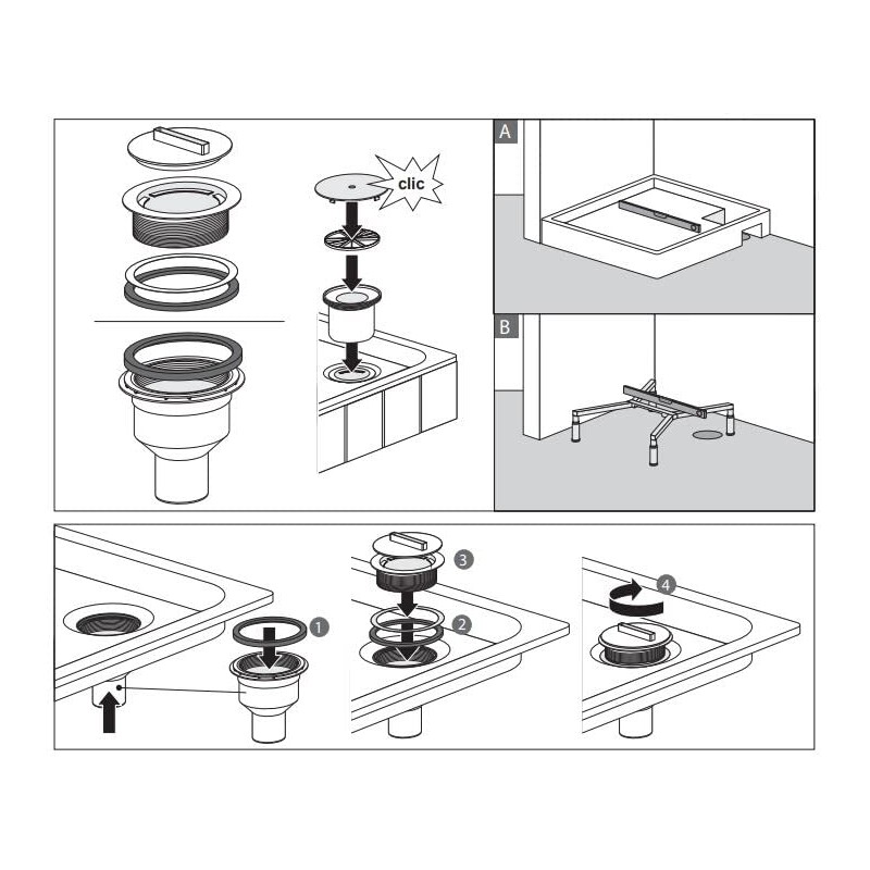 SANIT SHOWER DRAIN 90 MM