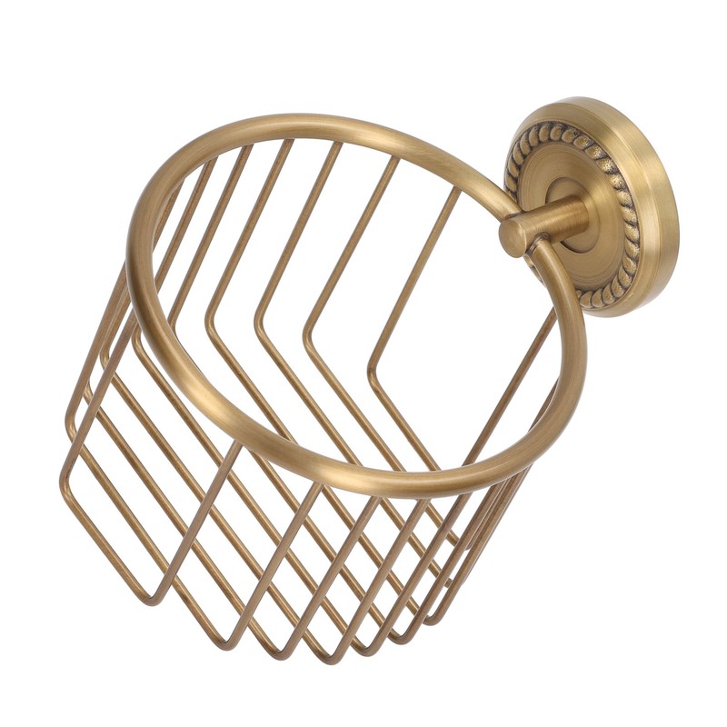 Hollow Out Toilet Paper Holder Antique Rust Proof Wall Mounted