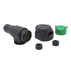 Gorise 12V 13 Pin Trailer Plugs and 13 Pin Trailer Socket and Connector, For Boat RV Cars Caravan Adapter Connector