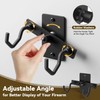 Pistol Wall Mount Rack - Adjustable Handgun Display Holder Fits