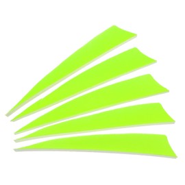 PATIKIL Arrows Vanes 50 Pack 4 Inch Arrow Turkey Feather Fletch Right Wing Fletching Fluorescent Green for DIY Target Shooting