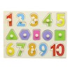 Motrent Wooden Jigsaw Peg Puzzle Board Toy Number Educational and