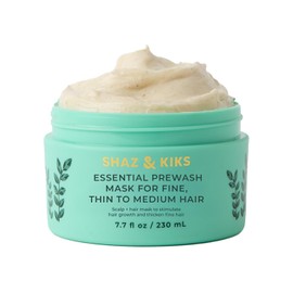 SHAZ & KIKS Mascarilla Capilar Y Para Cuero Cabelludo Essential Prewash Para Cabello Fino, Delgado Y Medio | Aporta Más De 35 Nutrientes Esenciales Para Un Cabello Sano A Largo Plazo | Estimula El Cre