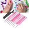 9Pcs Crochet Hooks Anti Slip Ergonomic Design Lightweight Portable Crochet