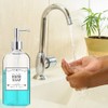 Clear Soap Dispenser with Rust Proof Pump, Waterproof Labels (2