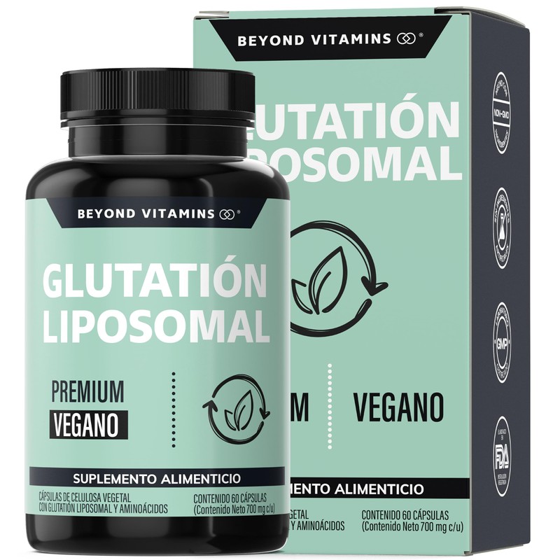 Beyond Vitamins | L-Glutation Liposomal Reducido | Potenciado con L-Glutamina,
