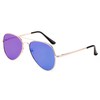 "Funkic" Aviator Flash Lenses Fashion Sunglasses