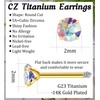 Enticera G23 Titanium Earrings for Sensitive Skin Flatback 5A+AB Cubic