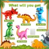 LilyZheng 5-Pack 3D Dinosaur Balloons Self-Standing Foil Balloons Inflatable Dino