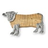 Godinger Wood Serving Tray, Charcuterie Platter Cheese Board with Cow