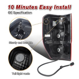 Tail Lights Includes Light Bulb and Harness Compatible with 2019 2020 2021 2022 2023 Ford Ranger Original Model Taillight Rear Brake Lamp OE:KB3Z13404F(2019-2022 Halogen Type, Right Passenger Side)