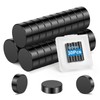 Wzone 30PCS Black Small Magnets, 8mm x 3mm Round Strong