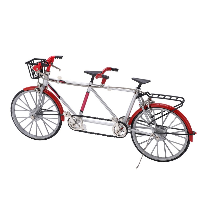 Tandem Mini Bicycle Model High Simulation Exquisite Details Alloy Bike