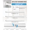 Emlaoe White Shower Curtain Rod 34-96 Inches(2.8-8ft) Adjustable Shower Rod