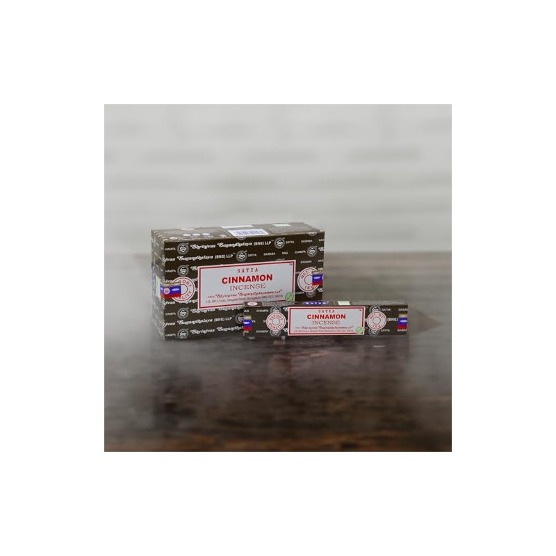 Satya Incense Sticks, 12 Packs x 15g, Cinnamon