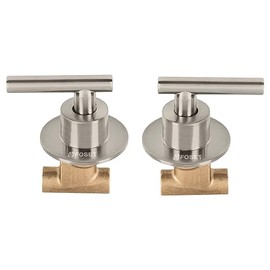 Foset Tubig TBE-662N, Juego manerales palanca soldables para regadera color satín