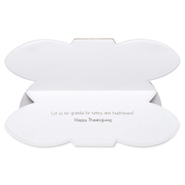 Papyrus Thanksgiving Card (Football Turkey, Grateful for Turkey and Touchdowns)