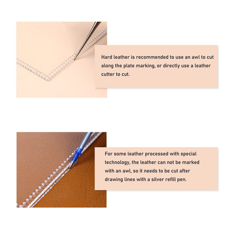 Acrylic Waist Bag Stencil Precise Cutting Position Line Leather Pattern